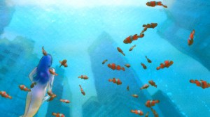 A still from Prada's short film "The Swimmer."