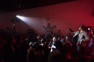 Pusha T at the launch party for his Adidas EQT Guidance 93 “Black Market” sneaker.