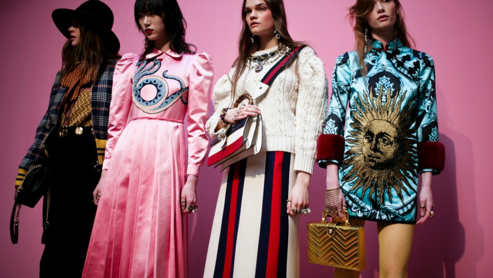 Backstage at Gucci Fall 2016