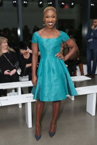 Cynthia Erivo Front Row at Zac Posen RTW Fall 2016