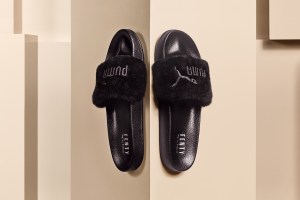 Fur slides from Rihanna's Fenty x Puma line.