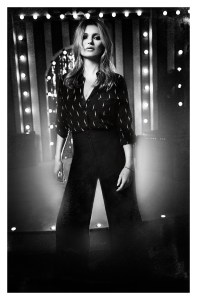 A campaign image for Kate Moss' Equipment collection