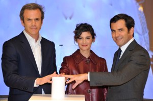 Guillaume Houzé, Audrey Tautou and Nicolas Houzé