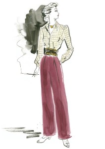 Alled costume sketch