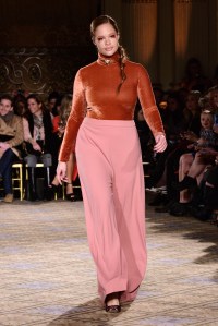 Model on the catwalkChristian Siriano show, Runway, Fall Winter 2017, New York Fashion Week, USA - 11 Feb 2017
