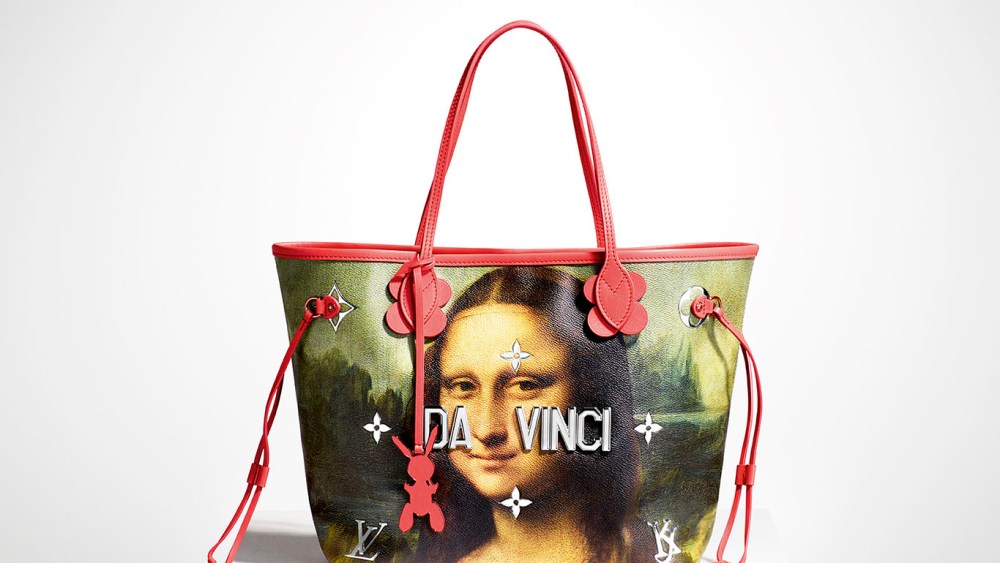 A look from  Louis Vuitton collaboration with Jeff Koons.