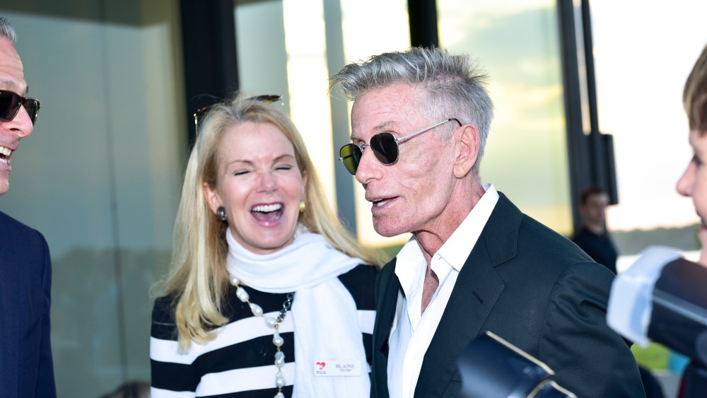 Blaine Trump, Calvin Klein==The 17th Annual Midsummer Night Drinks Benefiting God's Love We Deliver==Private Residence, Southampton NY==June 10, 2017==©Patrick McMullan==Photo - Sean Zanni/PMC====