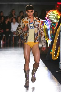 Model on the catwalkMOSCHINO Spring Summer 2018 Menswear and Women's Resort Collection, Runway, Los Angeles, USA - 08 Jun 2017
