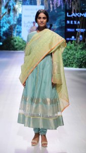 A look from designer Rahul Mishra for Project Eve at Lakme Fashion Week Winter Festive 2017.