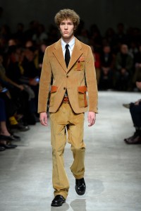 Model on the catwalkPrada show, Runway, Autumn Winter 2017, Milan Fashion Week Men's, Italy - 15 Jan 2017