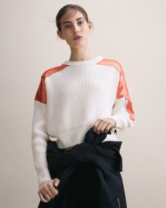 A look from the Maje x Schott capsule collection.
