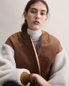 A look from the Maje x Schott capsule collection.