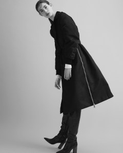 A look from the Maje x Schott capsule collection.