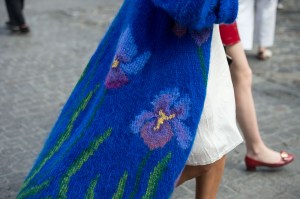 Street style at New York Fashion Week spring 2018.