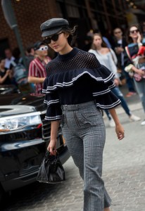 Street style at New York Fashion Week spring 2018.