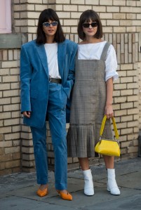Street style at New York Fashion Week spring 2018.