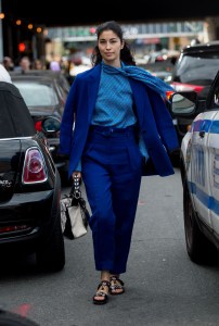 Street style at New York Fashion Week spring 2018.
