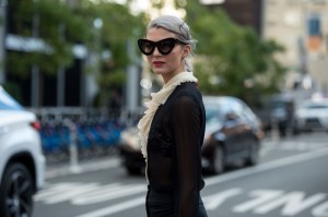 Street style at New York Fashion Week spring 2018.