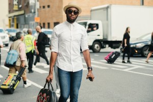 Street style at New York Fashion Week spring 2018.