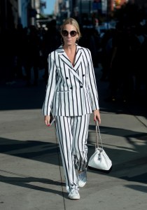 Street style at New York Fashion Week spring 2018.