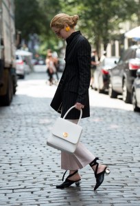 Street style at New York Fashion Week spring 2018.