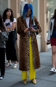 Street style at New York Fashion Week spring 2018.