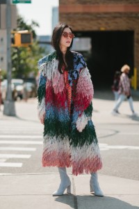 Street style at New York Fashion Week spring 2018.