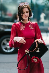 Street style at New York Fashion Week spring 2018.