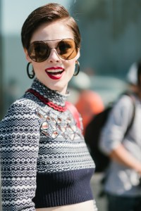 Street style at New York Fashion Week spring 2018.