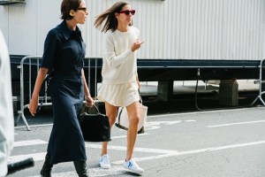 Street style at New York Fashion Week spring 2018.