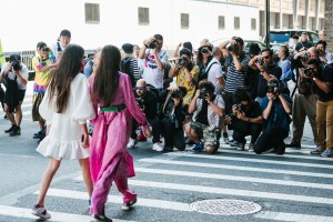 Street style at New York Fashion Week spring 2018.