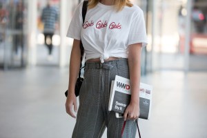 Street style at New York Fashion Week spring 2018.