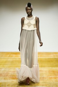 A look from Jacques Van der Watt for Black Coffee during South African Fashion Week Fall 2018.