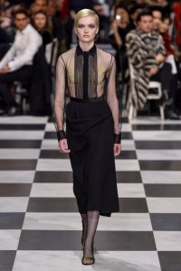 Model on the catwalk