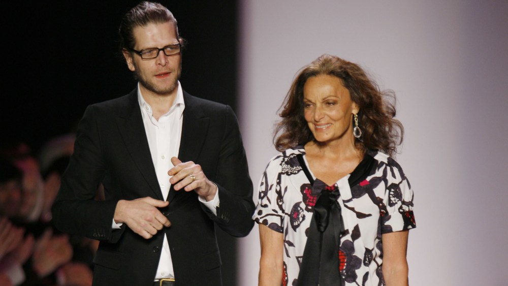 Nathan Jenden, creative director and Diane von Furstenberg, designer (Photo by Randy Brooke/WireImage)