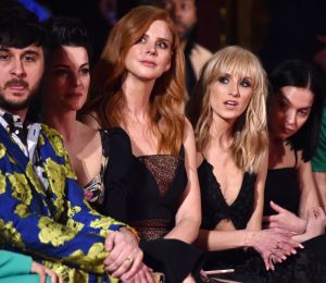 Jaimie Alexander and Sarah Rafferty in the front rowChristian Siriano show, Front Row, Fall Winter 2018, New York Fashion Week, USA - 10 Feb 2018