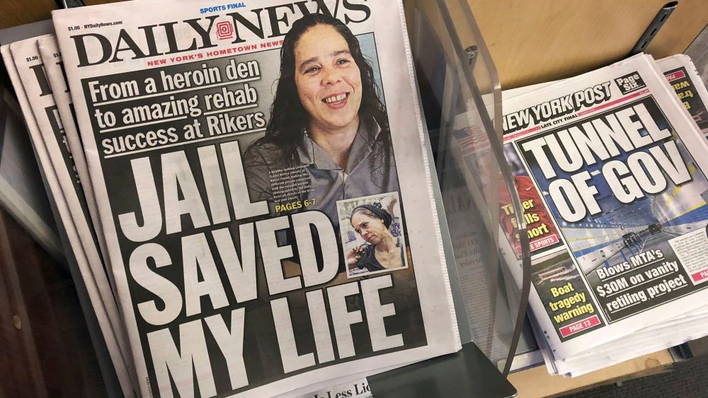 Copies of the New York Daily News are for sale at a news stand in New York, after the paper told employees that the newspaper is reducing its editorial staff by 50 percentDaily News Layoffs, New York, USA - 23 Jul 2018
