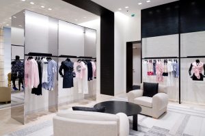 Graphic display units in Chanel's new Paris flagship.