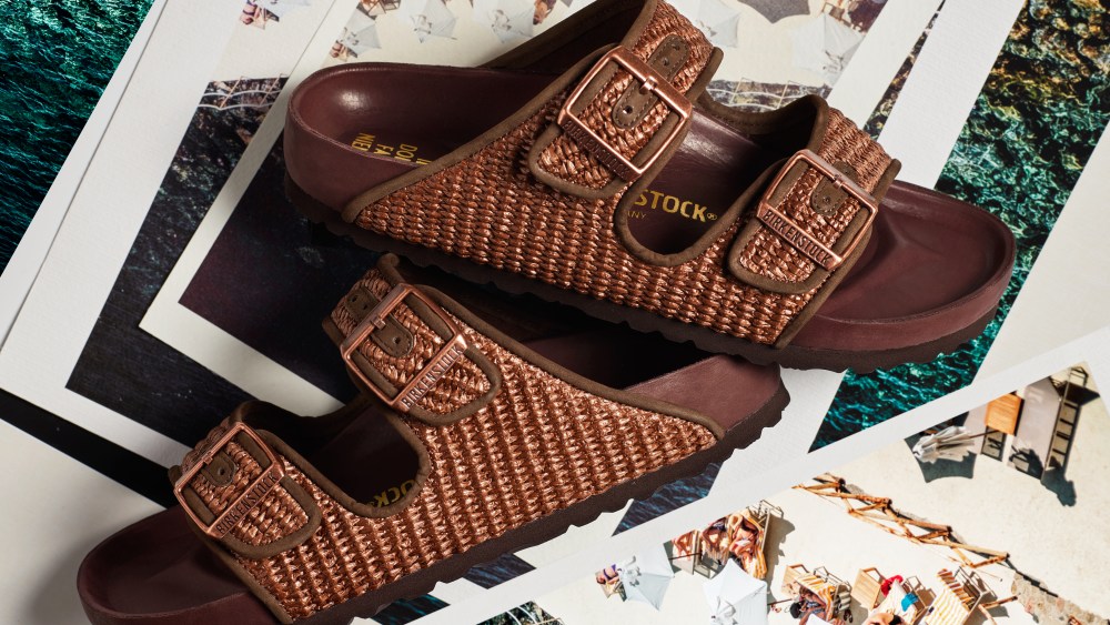 A raffia-inspired style from the Il Pellicano capsule for the A style from the Il Pellicano capsule for the Birkenstock 1774 collection.