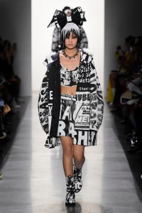 Model on the catwalkJeremy Scott show, Runway, Fall Winter 2019, New York Fashion Week, USA - 08 Feb 2019