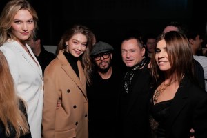 Karlie Kloss, Gigi Hadid, Tom Pecheux, and Carine Roitfeld