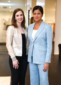 Tammy Tibbetts, left, co-founder and chief executive officer of the non-profit She’s The First, with Anjali Kumar, an attorney and author.