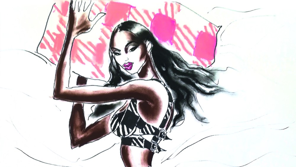 The "Azzedine Alaïa, Another Way to Look at Fashion: The Tati Collection" showcases looks from Alaïa's spring 1991 collection and artworks featuring the designs.
