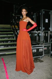 Backstage at  CR Runway x LuisaViaRoma.