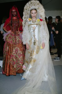 Backstage at  CR Runway x LuisaViaRoma.