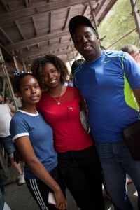 Deborah and Esther with their father, Patrick