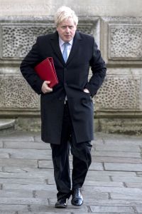 Boris Johnson at 10 Downing Street in London