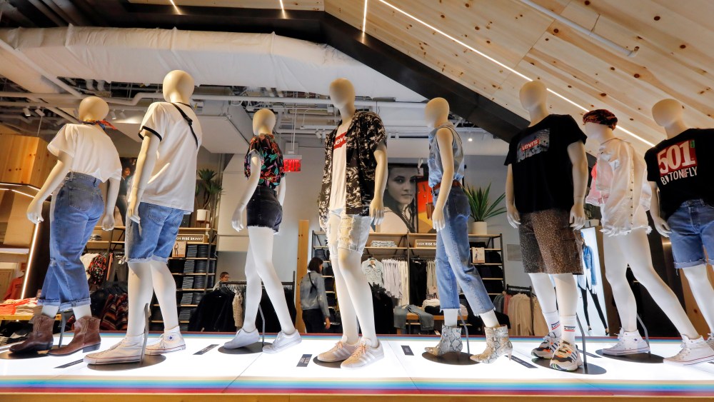Inside the Levi's Times Square store.