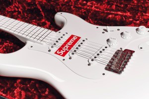 A Supreme branded guitar