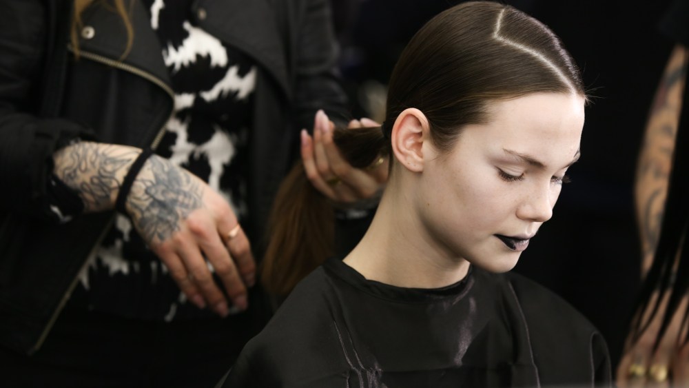 Backstage at Yohji Yamamoto RTW Fall 2020